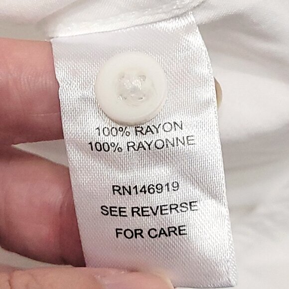 Casa Cabana Womens Long Sleeve Button Up Shirt Size L White Capsule Normcore - Picture 8 of 10